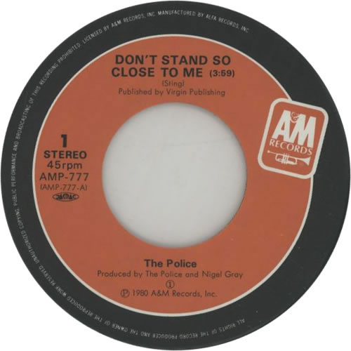 The Police Don't Stand So Close 7" vinyl single (7 inch record / 45) Japanese POL07DO90771