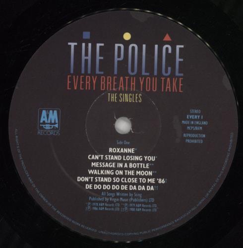The Police Every Breath You Take + Merch Insert vinyl LP album (LP record) UK POLLPEV586340