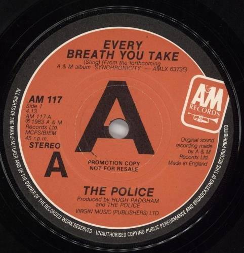 The Police Every Breath You Take - A Label 7" vinyl single (7 inch record / 45) UK POL07EV45158