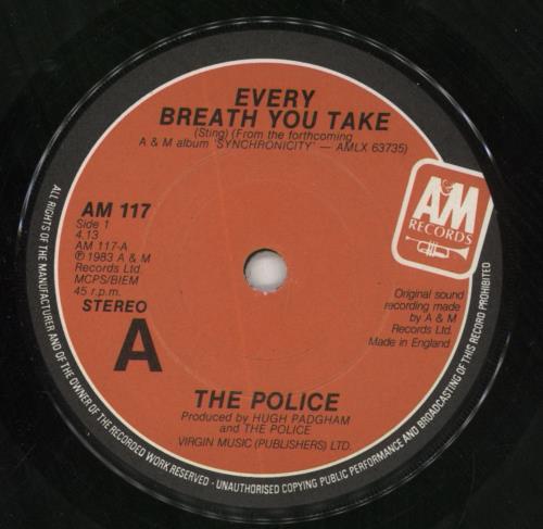 The Police Every Breath You Take - P/S 7" vinyl single (7 inch record / 45) UK POL07EV44203