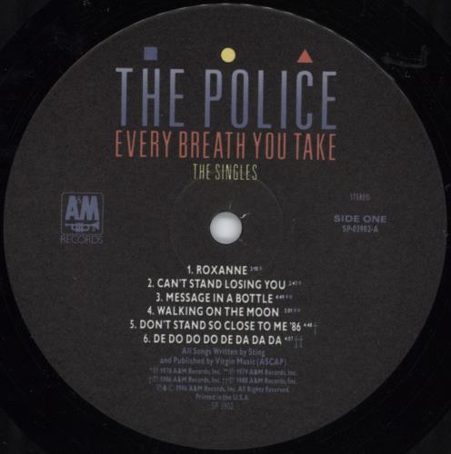 The Police Every Breath You Take - The Singles - VG vinyl LP album (LP record) US POLLPEV805506
