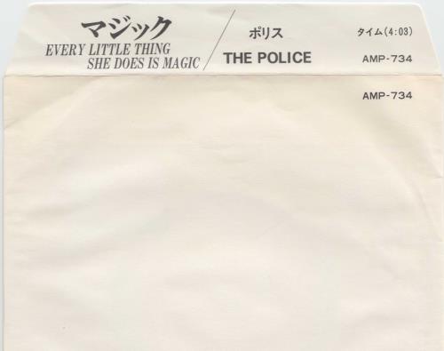 The Police Every Little Thing She Does Is Magic + Custom Sleeve 7" vinyl single (7 inch record / 45) Japanese POL07EV728427