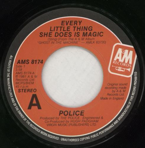 The Police Every Little Thing She Does Is Magic 7" vinyl single (7 inch record / 45) Italian POL07EV458183