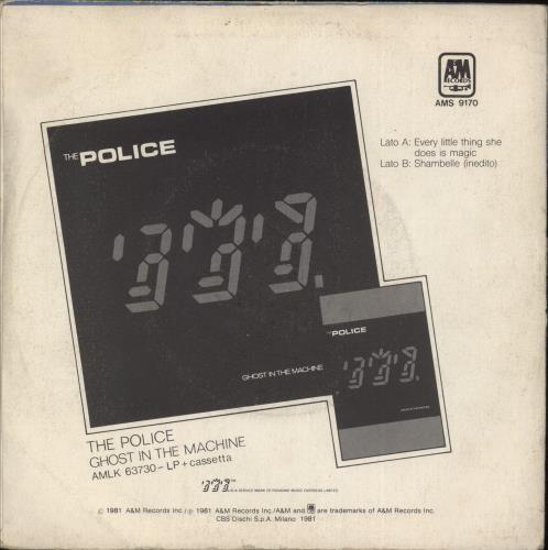 The Police Every Little Thing She Does Is Magic 7" vinyl single (7 inch record / 45) Italian POL07EV458183