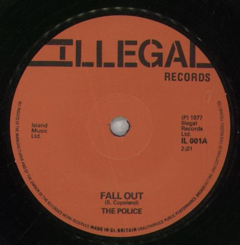 The Police Fall Out - 3rd - Gt. Britain credit 7" vinyl single (7 inch record / 45) UK POL07FA701246