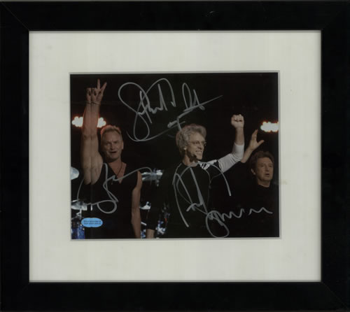 The Police Fully Autographed Framed Photograph memorabilia UK POLMMFU632167