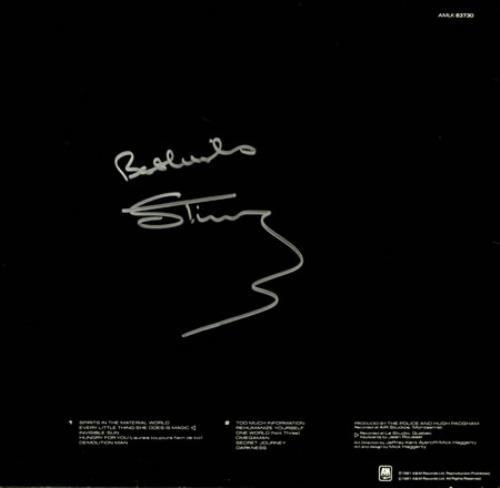 The Police Ghost In The Machine - Autographed by Sting vinyl LP album (LP record) UK POLLPGH425610