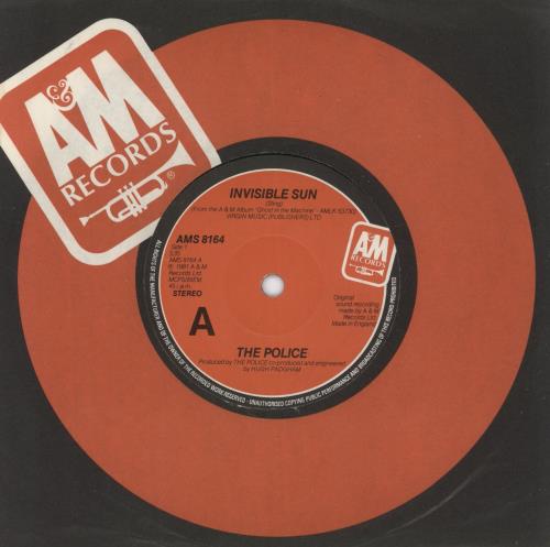 The Police Invisible Sun 7" vinyl single (7 inch record / 45) UK POL07IN560456