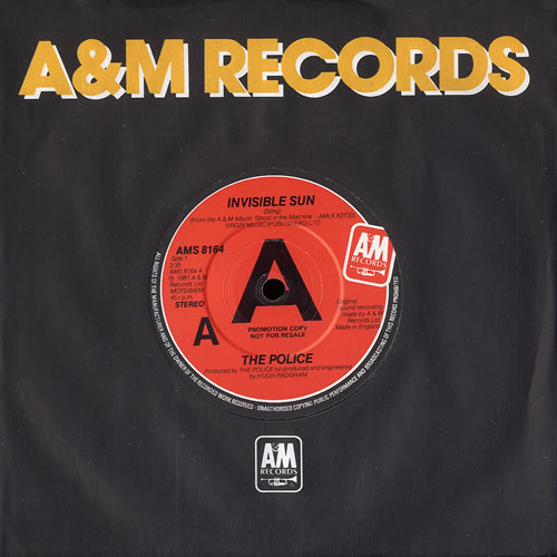 The Police Invisible Sun 7" vinyl single (7 inch record / 45) UK POL07IN588352