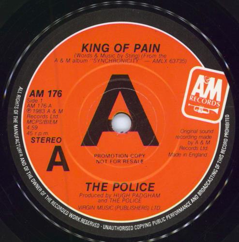 The Police King Of Pain - A Label 7" vinyl single (7 inch record / 45) UK POL07KI786158