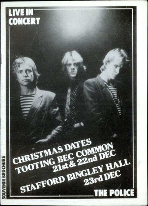 The Police Live In Concert tour programme UK POLTRLI140520