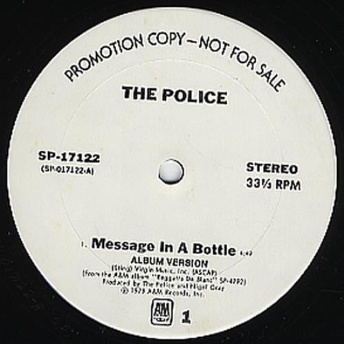 The Police Message In A Bottle 12" vinyl single (12 inch record / Maxi-single) US POL12ME104151