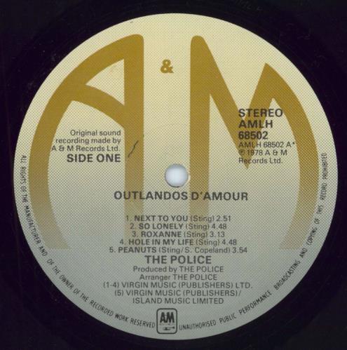 The Police Outlandos D'Amour + Poster vinyl LP album (LP record) UK POLLPOU798690