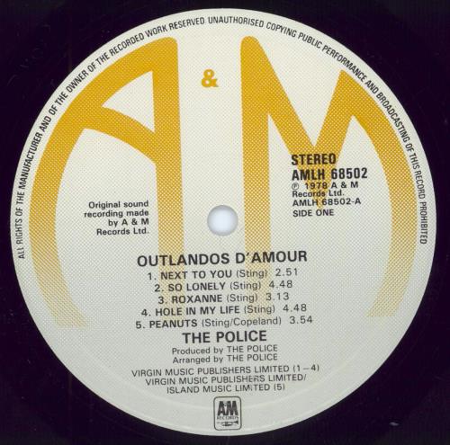 The Police Outlandos D'Amour - Barcoded sleeve vinyl LP album (LP record) German POLLPOU785272