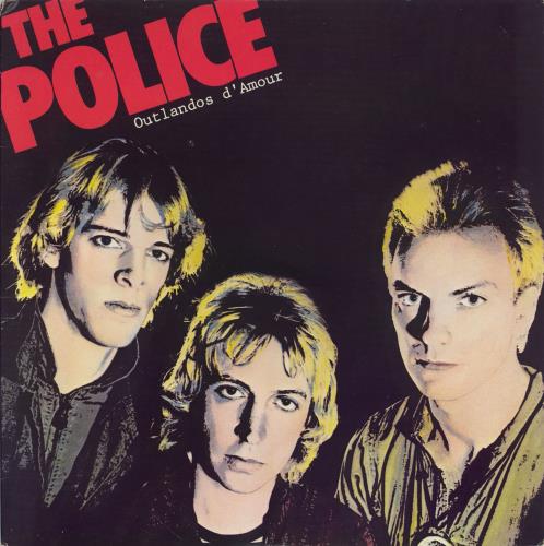 The Police Outlandos d'Amour - red titles vinyl LP album (LP record) US POLLPOU767404