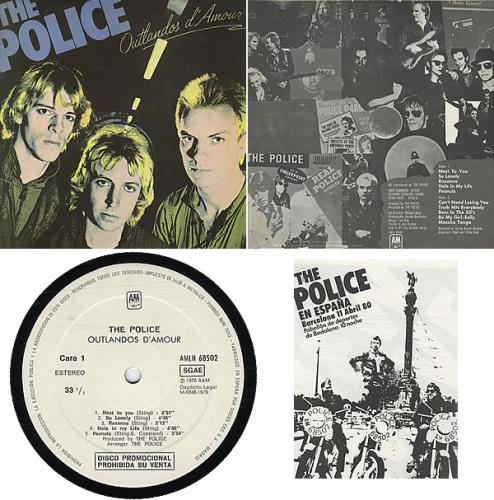 The Police Outlandos D'Amour media press kit Spanish POLKIOU326064