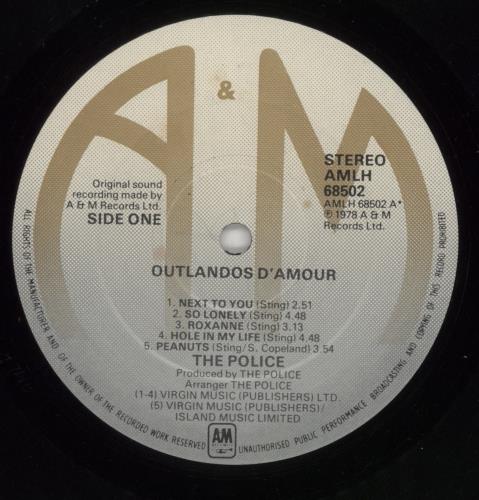 The Police Outlandos D'Amour vinyl LP album (LP record) UK POLLPOU729054