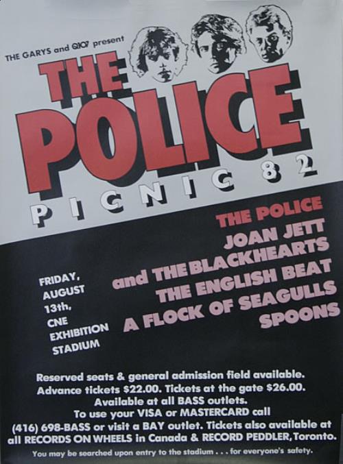 The Police Police Picnic '82 Poster Set poster US POLPOPO519529