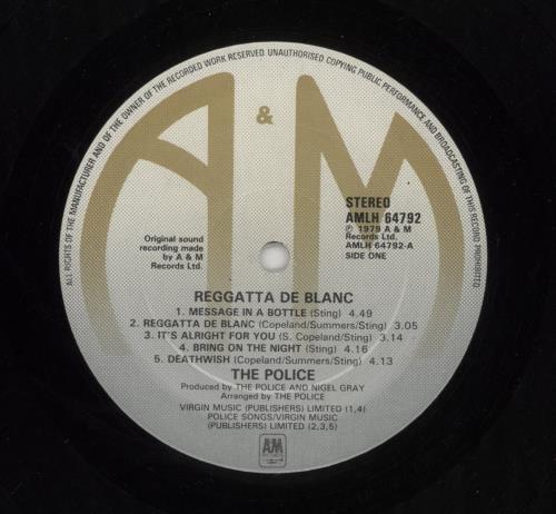 The Police Reggatta De Blanc vinyl LP album (LP record) UK POLLPRE246426