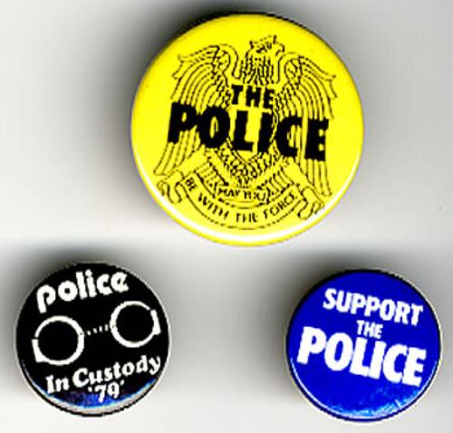 The Police Set Of 3 Button Badges badge UK POLBGSE351354