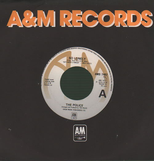 The Police So Lonely - Jukebox 7" vinyl single (7 inch record / 45) UK POL07SO635907