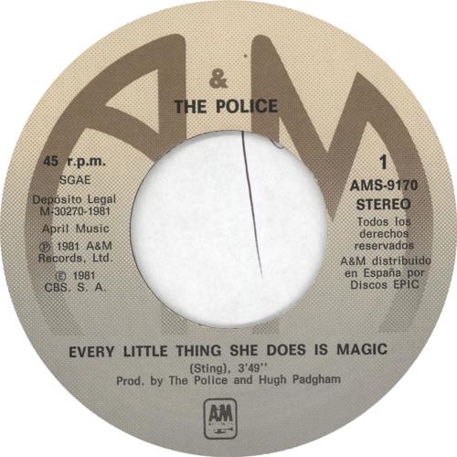 The Police Todo Lo Que - Textured & Lyrics 7" vinyl single (7 inch record / 45) Spanish POL07TO717449