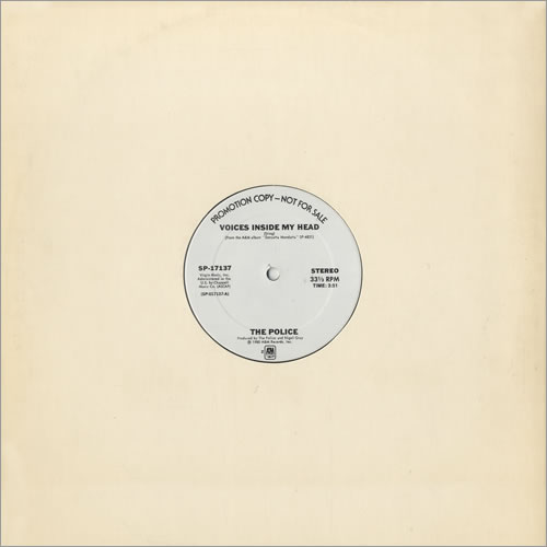 The Police Voices Inside My Head - Original 12" vinyl single (12 inch record / Maxi-single) US POL12VO57484