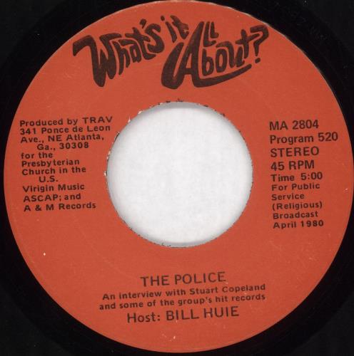 The Police What's It All About 7" vinyl single (7 inch record / 45) US POL07WH202150