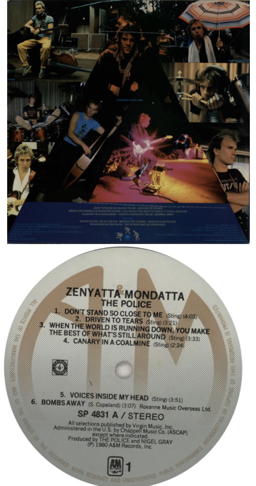 The Police Zenyatta Mondatta vinyl LP album (LP record) Hong Kong POLLPZE586177