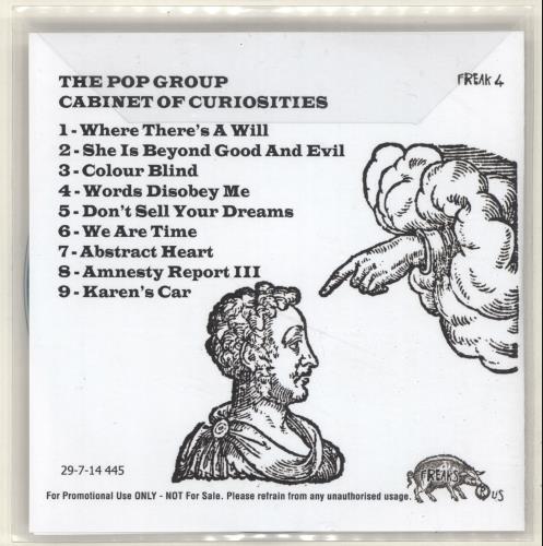 The Pop Group Cabinet Of Curiosities CD-R acetate UK PGPCRCA697812