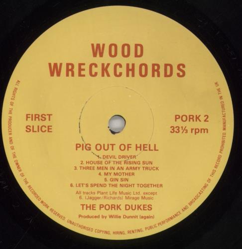 The Pork Dukes Pig Out Of Hell vinyl LP album (LP record) UK PKDLPPI859895