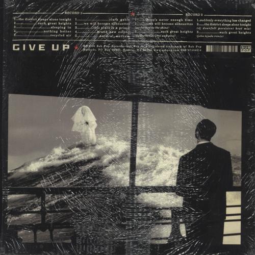 The Postal Service Give Up - 1st -  Red Vinyl - Shrink 2-LP vinyl record set (Double LP Album) US PSV2LGI869550