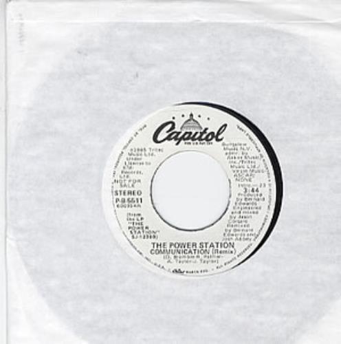 The Power Station Communication 7" vinyl single (7 inch record / 45) US POW07CO319616