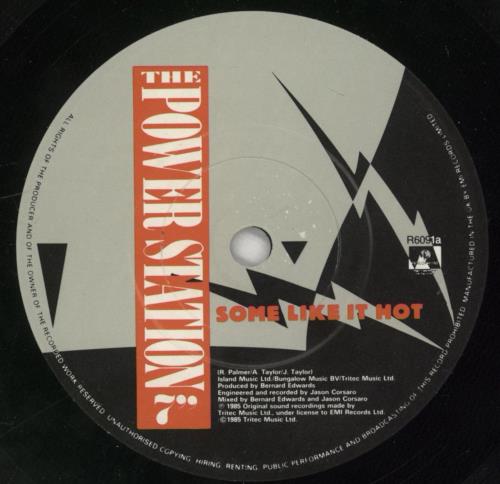 The Power Station Some Like It Hot 7" vinyl single (7 inch record / 45) UK POW07SO102534