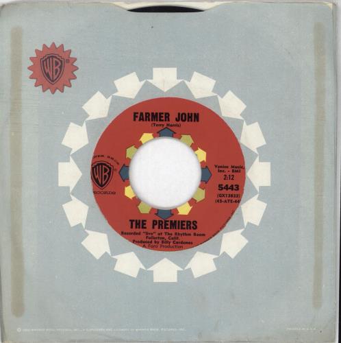 The Premiers Farmer John 7" vinyl single (7 inch record / 45) US YZW07FA712275