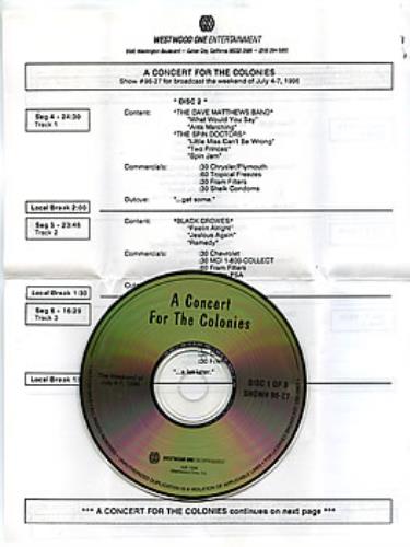 The Pretenders A Concert For The Colonies CD album (CDLP) US PTNCDAC150701