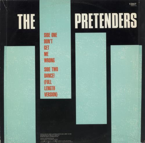 The Pretenders Don't Get Me Wrong 12" vinyl single (12 inch record / Maxi-single) UK PTN12DO34237
