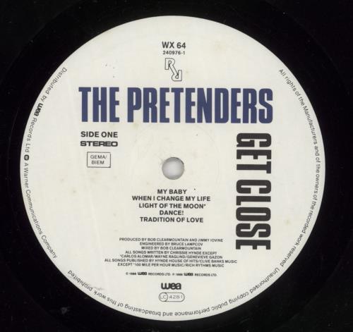 The Pretenders Get Close - EX vinyl LP album (LP record) UK PTNLPGE316500