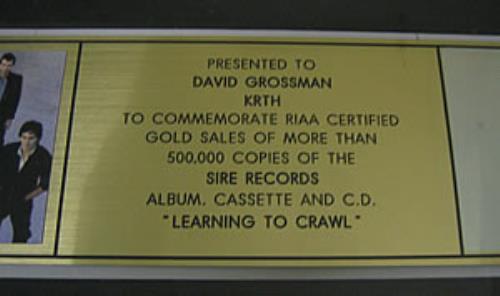 The Pretenders Learning To Crawl award disc US PTNAWLE285493