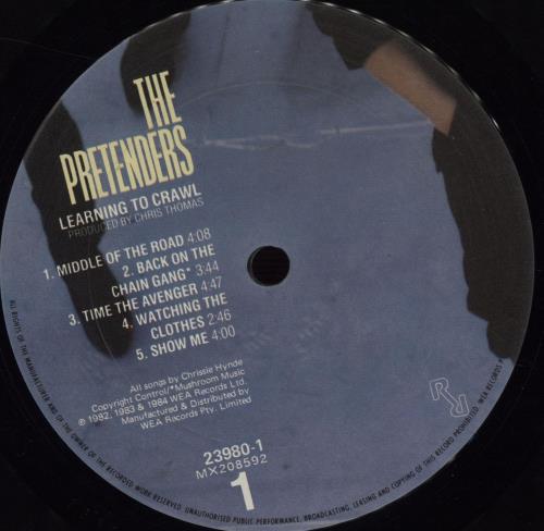 The Pretenders Learning To Crawl vinyl LP album (LP record) Australian PTNLPLE671134