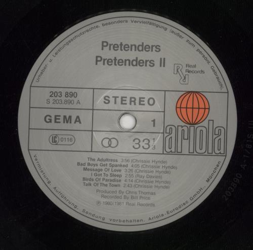 The Pretenders Pretenders II vinyl LP album (LP record) German PTNLPPR458411