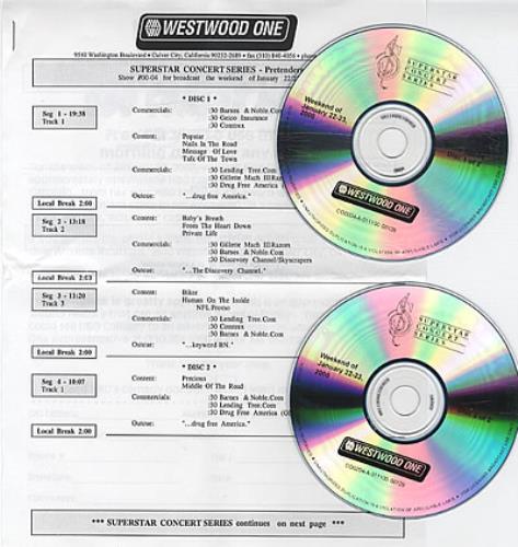 The Pretenders Superstar Concert Series 2 CD album set (Double CD) US PTN2CSU155827