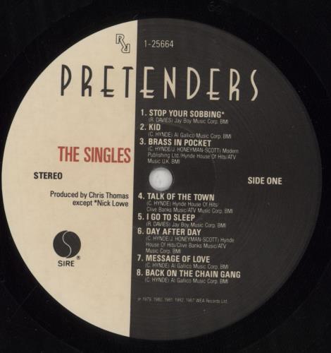 The Pretenders The Singles vinyl LP album (LP record) Canadian PTNLPTH849803