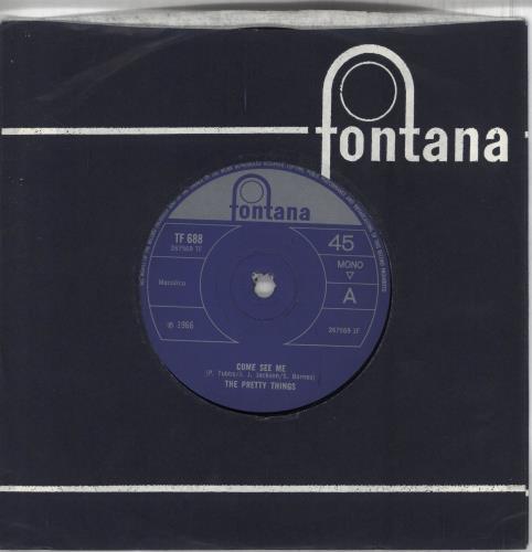 The Pretty Things Come See Me - Solid 7" vinyl single (7 inch record / 45) UK PTH07CO716487