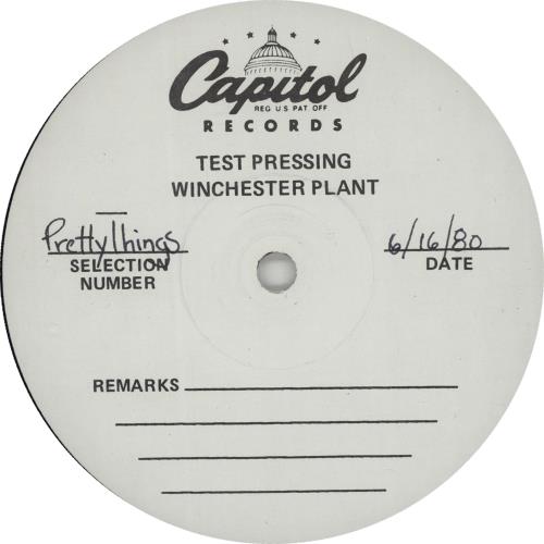 The Pretty Things Cross Talk - Test Pressing vinyl LP album (LP record) US PTHLPCR666871