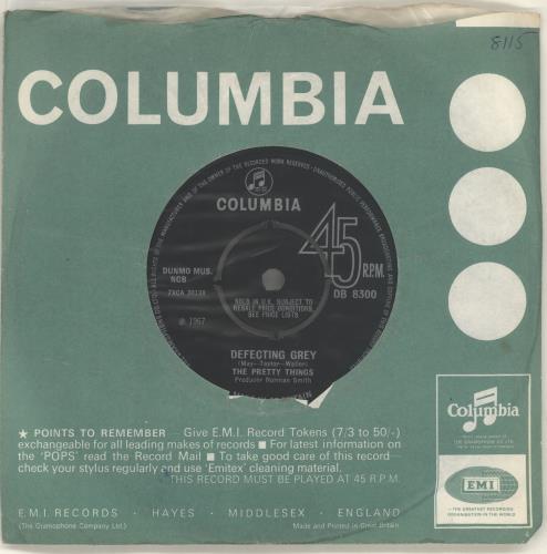 The Pretty Things Defecting Grey 7" vinyl single (7 inch record / 45) UK PTH07DE692286