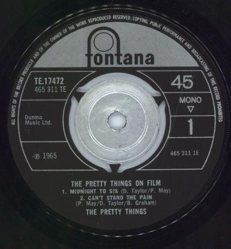 The Pretty Things On Film EP 7" vinyl single (7 inch record / 45) UK PTH07ON799956