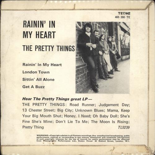 The Pretty Things Rainin' In My Heart EP - VG 7" vinyl single (7 inch record / 45) UK PTH07RA651996