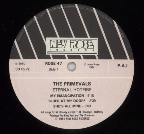 The Primevals Eternal Hotfire vinyl LP album (LP record) French PR3LPET452891