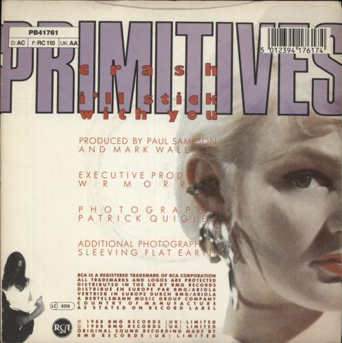 The Primitives Crash 7" vinyl single (7 inch record / 45) UK PRM07CR77046